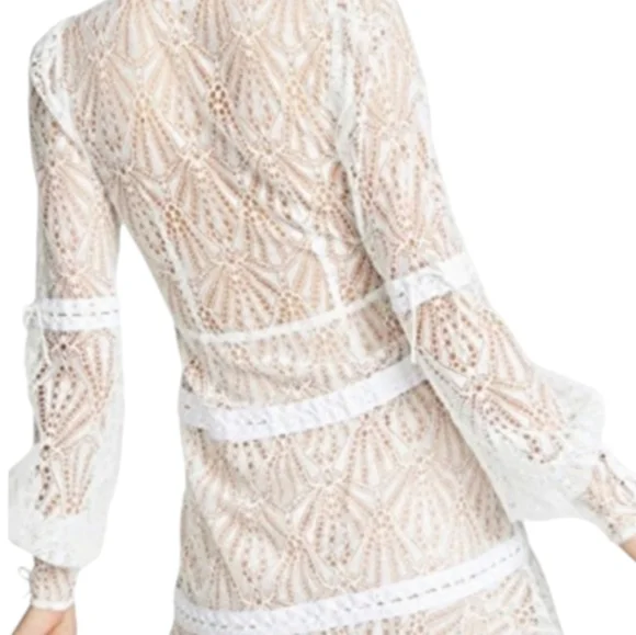 formal puff sleeve long dress Long Sleeve Round Neckline Empire Waist Chiffon Formal Dress main image 1